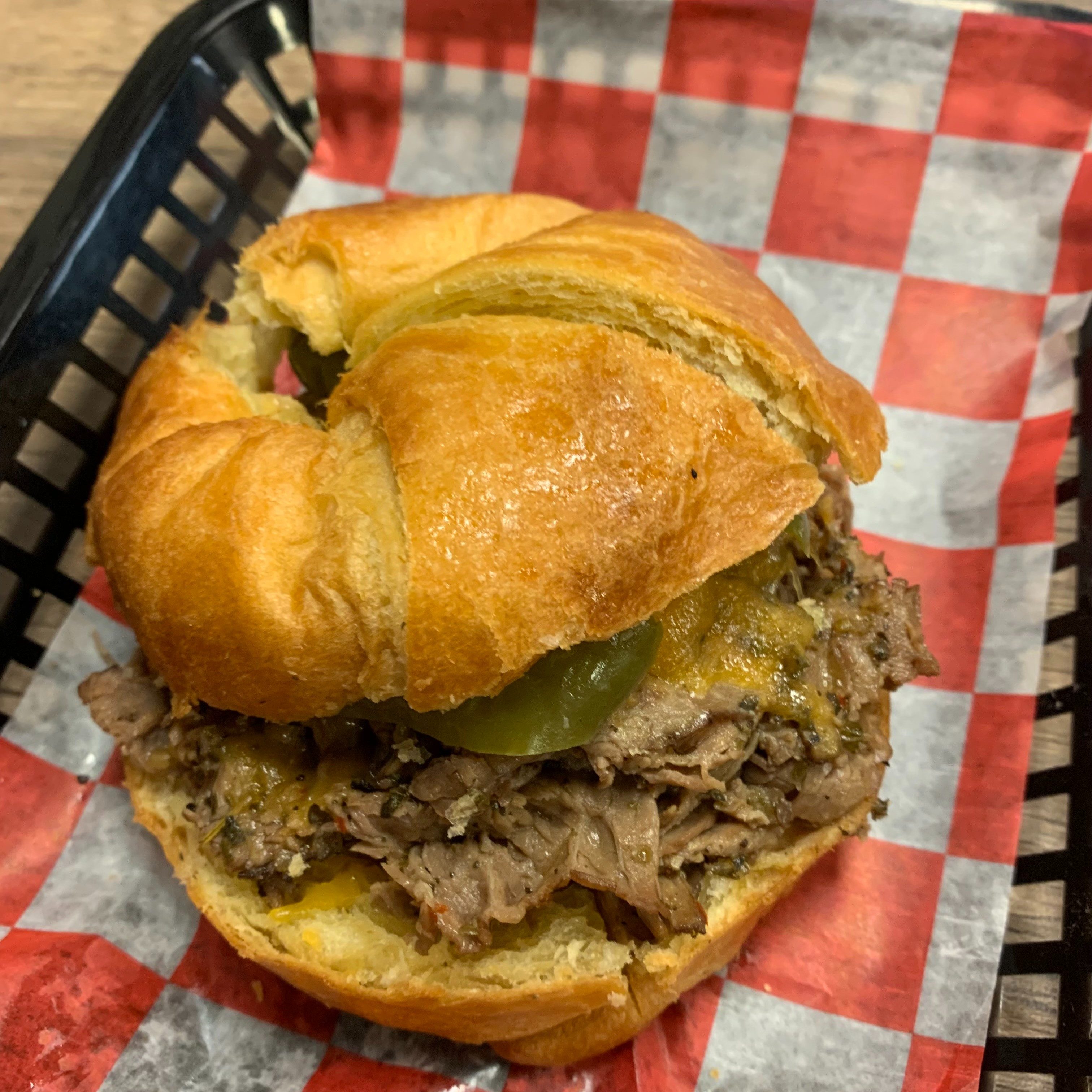 Beef & Cheddar Croissant.