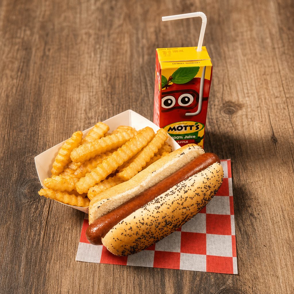 Kids Chili Dog & 1/2 Fries.