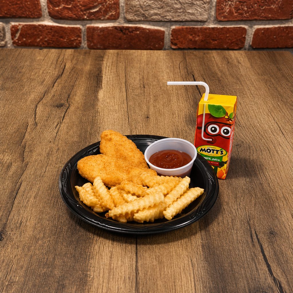 Kids Tenders (2) & 1/2 Fries.